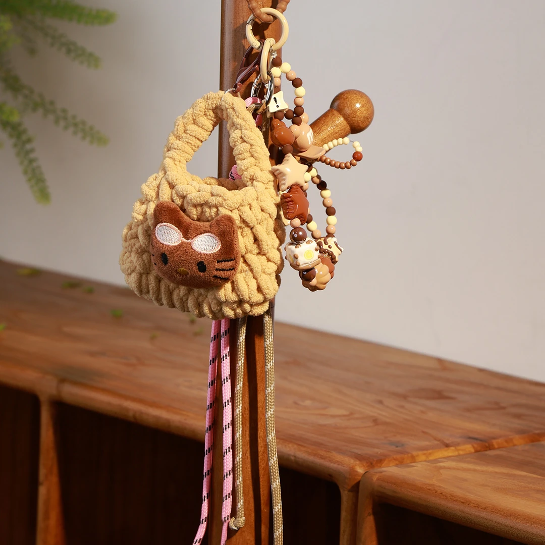 2024新款包包钥匙扣挂件豆宝的Miu风小挂件小可爱