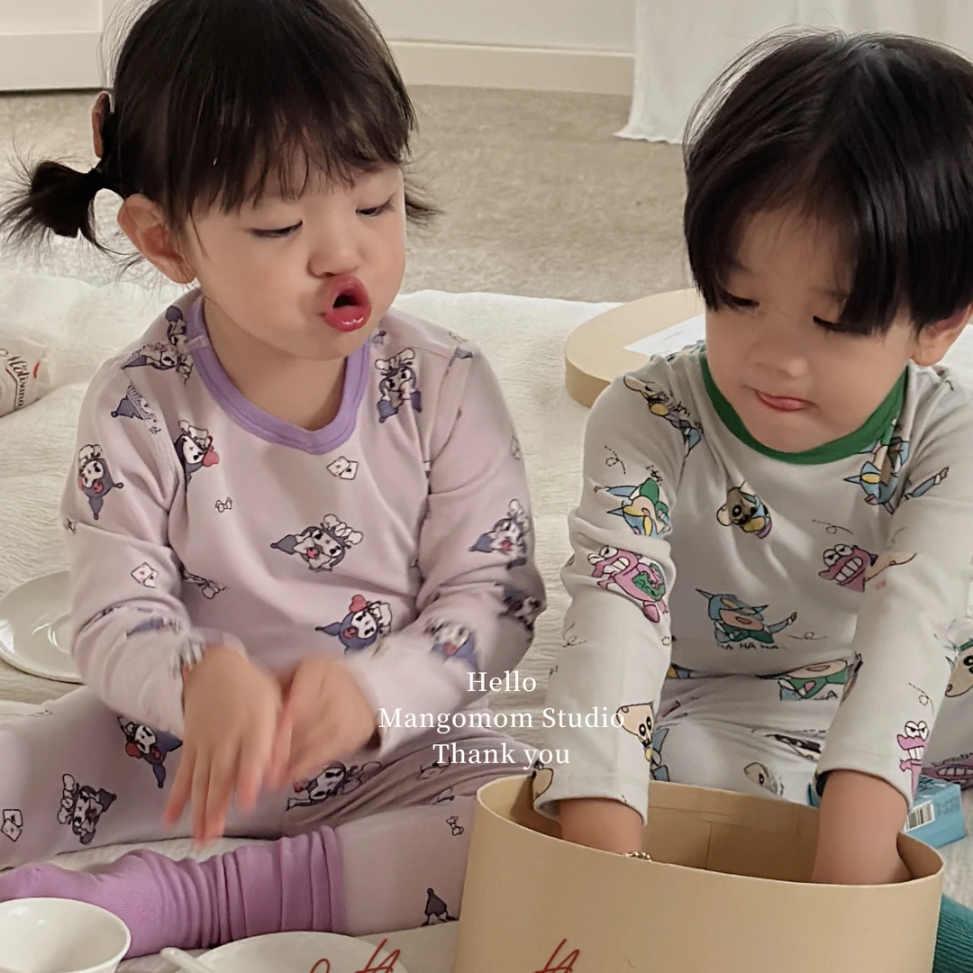【280G厚无骨】宝宝秋衣秋裤2025秋冬男女童韩版内衣打底儿童家居服