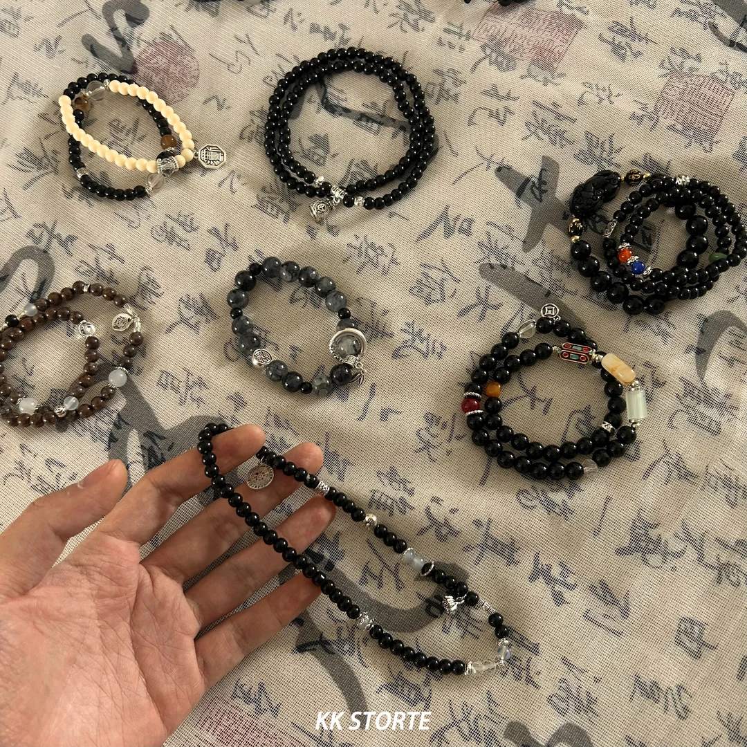 合金手链 原创设计新中式古风手作串珠手链男手串女小众设计配饰