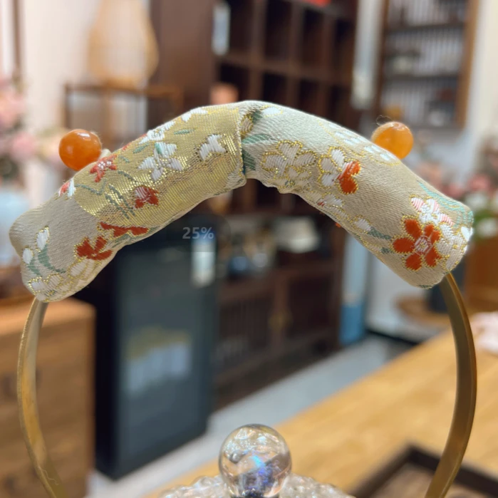 中式手工银壶把手防烫布袋银壶铁壶提梁加厚织锦隔热垫茶具配件