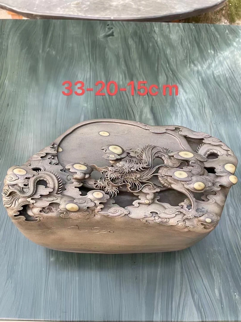 黎氏端砚,精美砚台摆件,雕刻精细,石眼有13个,可遇不可,值得购买