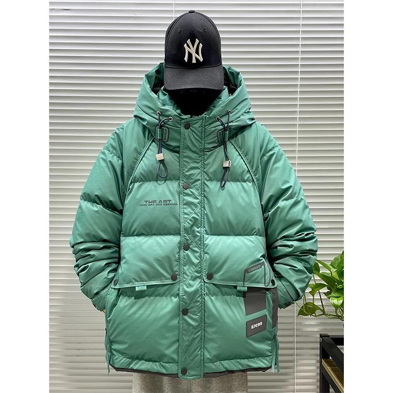 90白鸭绒外套男冬季新款加厚保暖羽绒服cityboy美式高街派克服潮