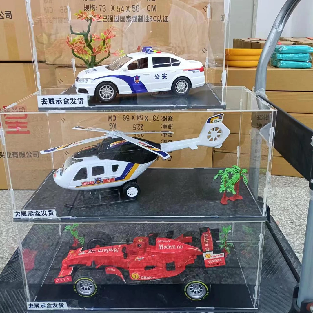 宠粉套装儿童玩具科学惯性飞机+F1方程式+惯性警车拍一发三