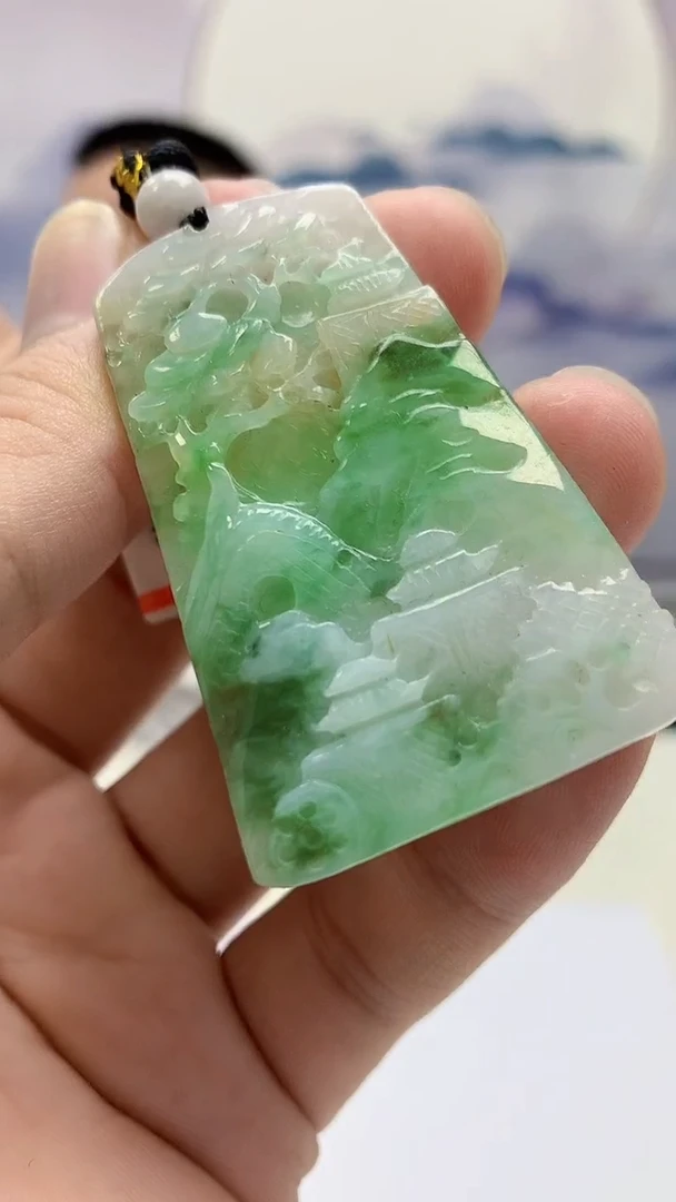 【闪购商品】定制翡翠未镶嵌5073bb-毛货挂件79