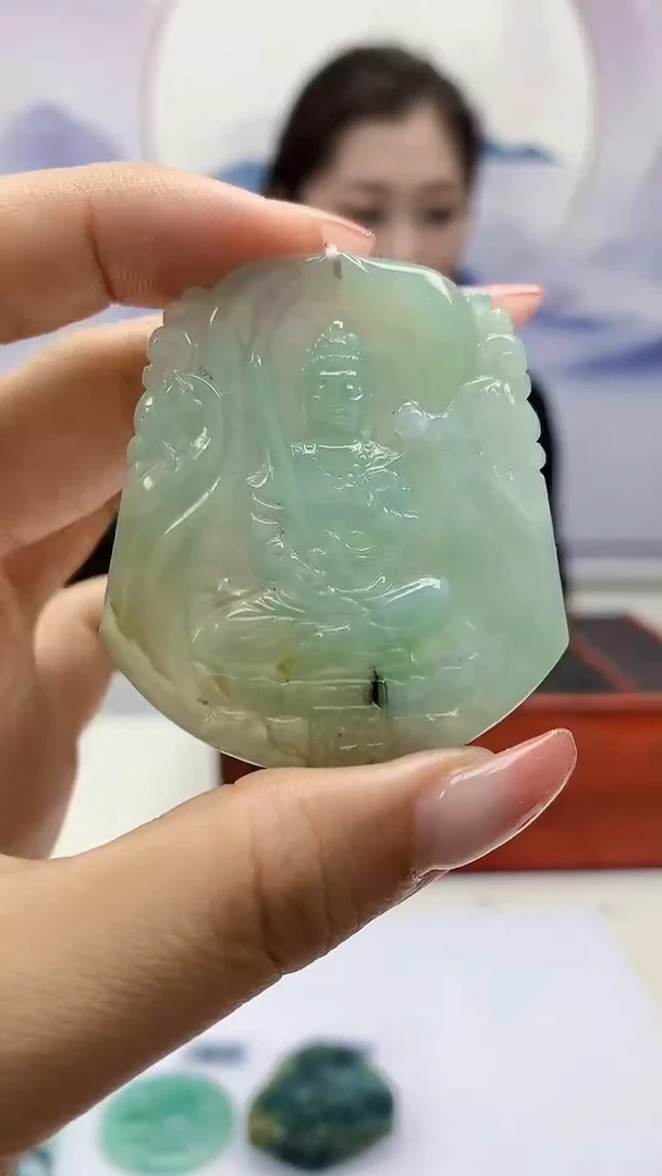 【闪购商品】定制翡翠未镶嵌5029ty-毛货挂件57