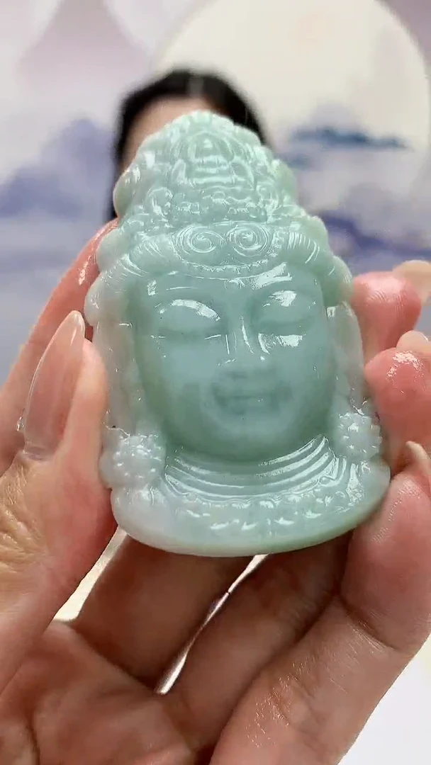 【闪购商品】定制翡翠未镶嵌0405MM-毛货挂件23