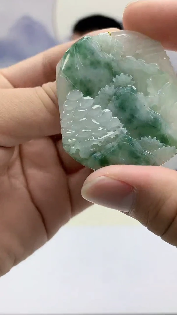 【闪购商品】翡翠颈饰未镶嵌5073bb-jj山水53