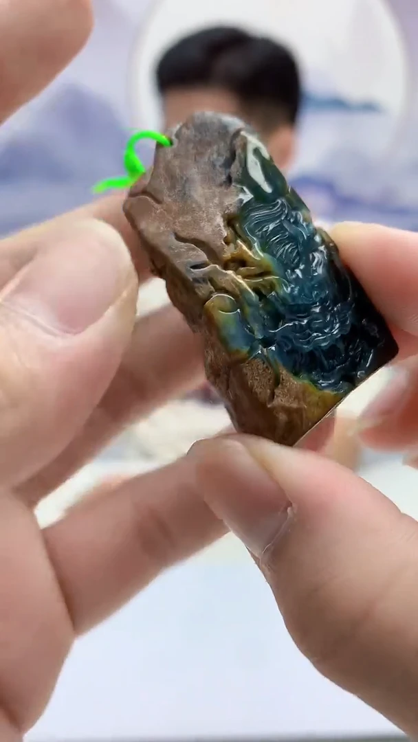 【闪购商品】定制翡翠未镶嵌4917bb-毛货挂件19