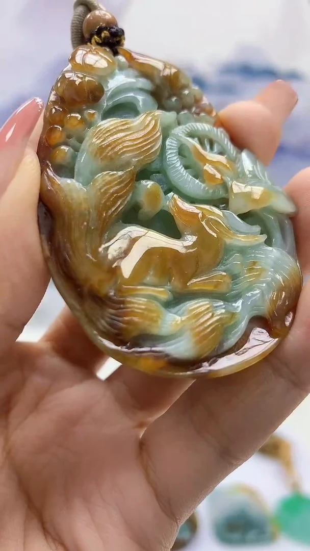 【闪购商品】定制翡翠未镶嵌5028ty-毛货挂件176