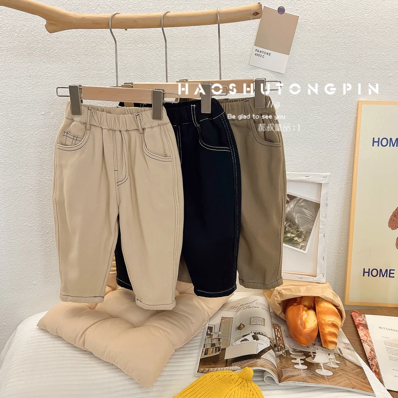 郝叔童品 HZ198 儿童牛仔裤（一体绒）