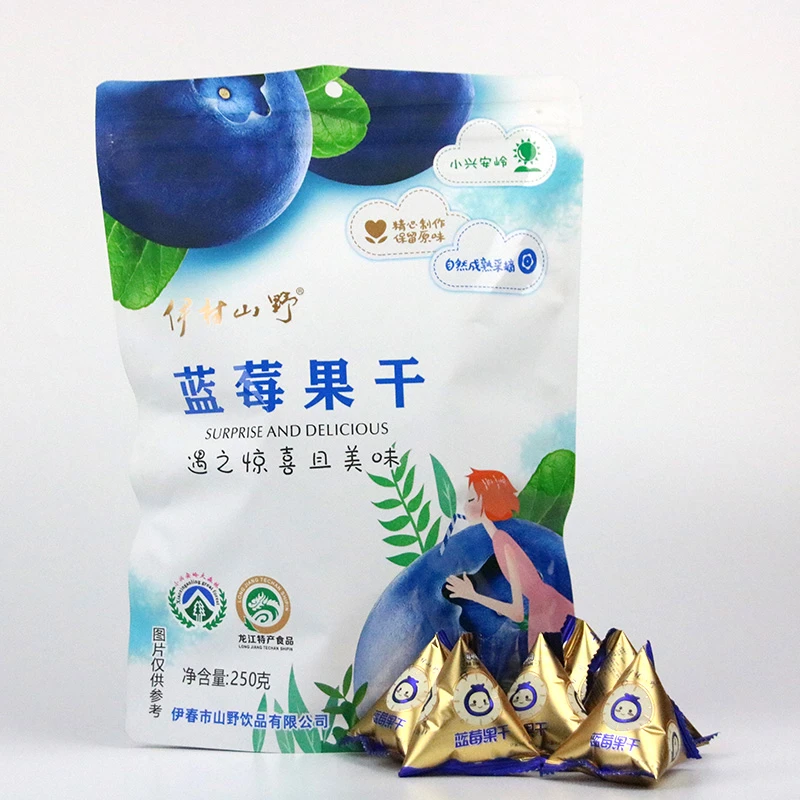 伊村山野伊春特产大颗粒蓝莓果干休闲零食蜜饯蓝莓果干独立包装