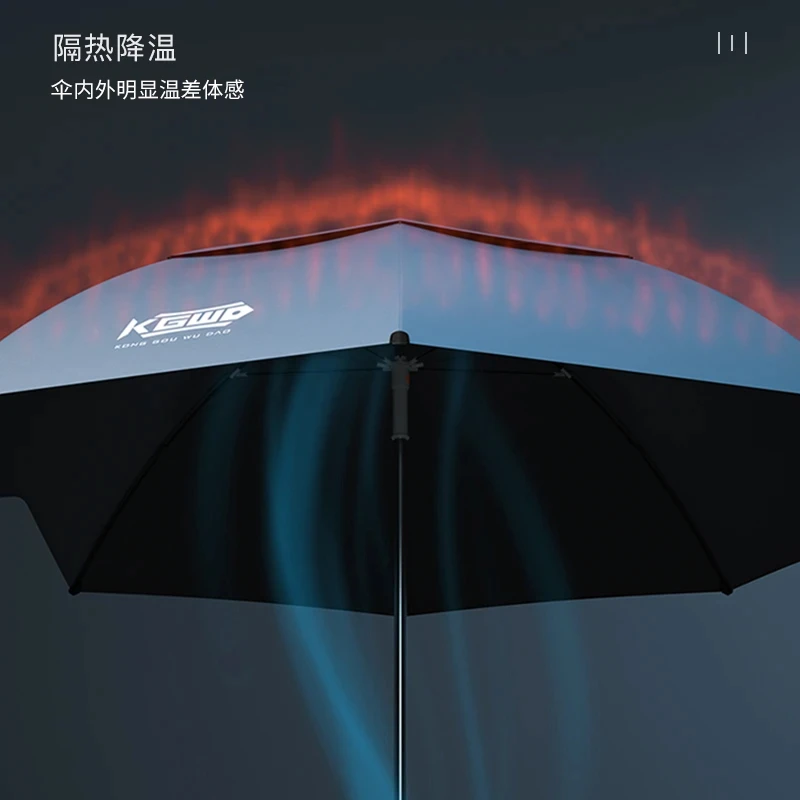 空钩悟道新款双层钓鱼伞 2.4米万向防雨防晒钓鱼专用伞垂钓遮阳伞