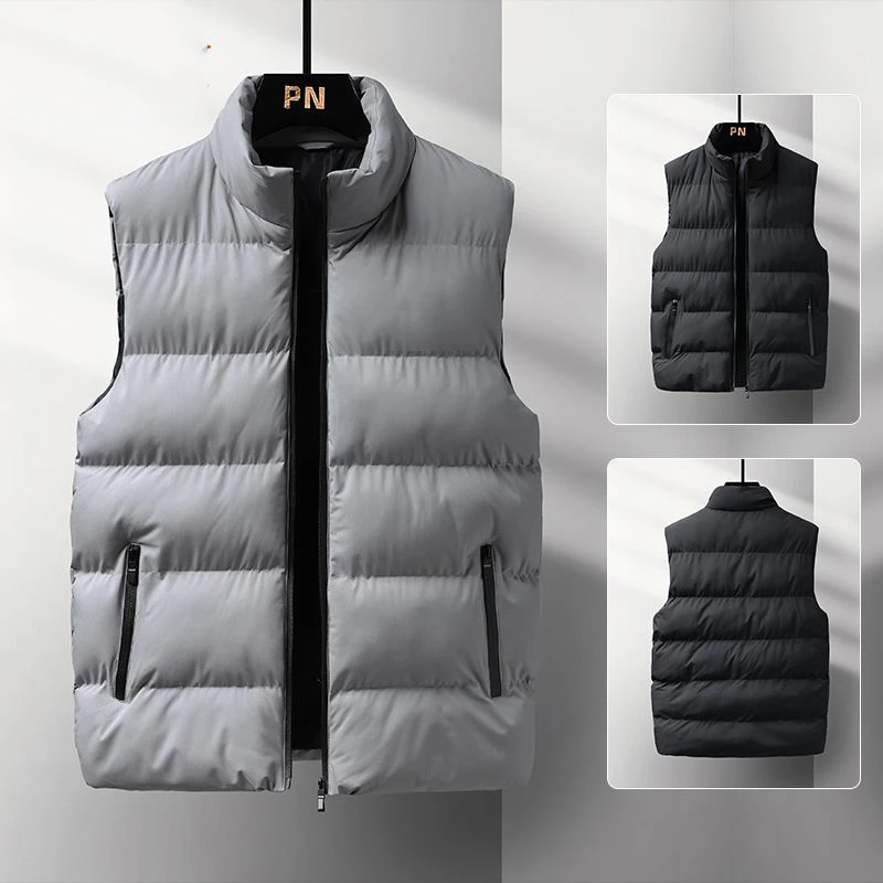 男士轻薄棉马甲春秋冬季潮流马夹外穿保暖无袖背心男坎肩青年外套