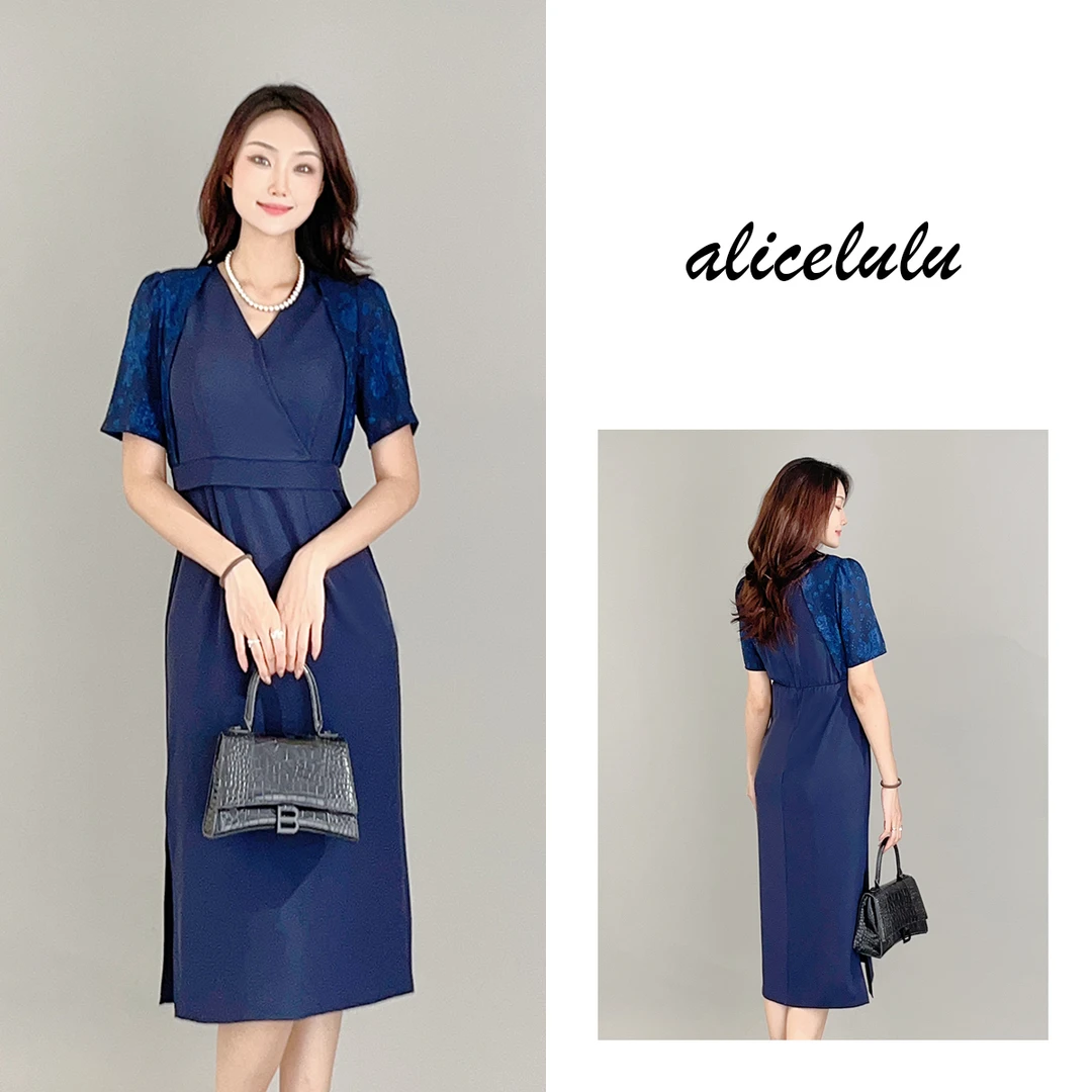 2ALICE “静谧之花”连衣裙 优雅烧花 端庄知性 S2138663D