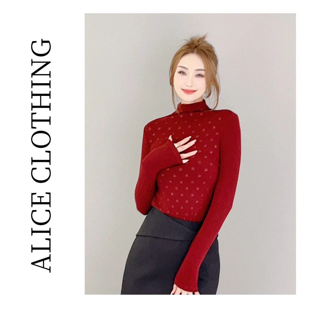 6ALICE “初秋微风”简约百搭毛衣 法风波点 温柔软糯 S2134358T