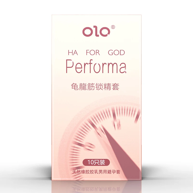 OLO玻尿酸001延时持久控时颗粒螺纹安全天然橡胶男用避孕套