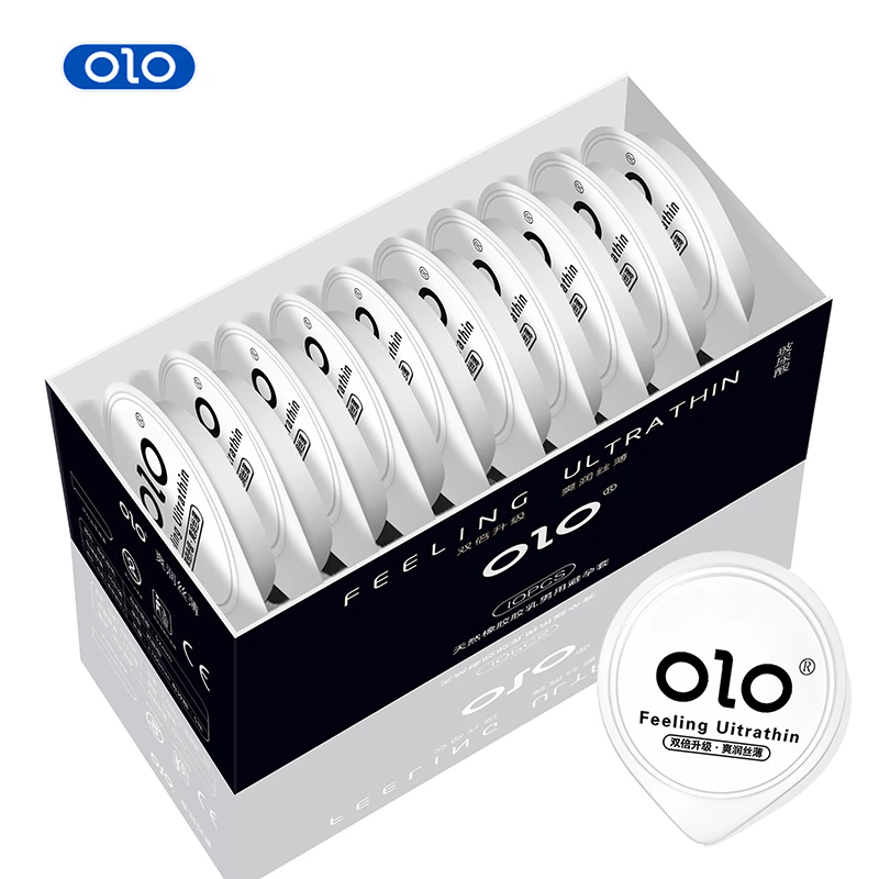 OLO玻尿酸001超薄零感润滑情趣0.01安全套持久控时延时狼牙颗粒螺纹计生夫妻用品官方旗舰店正品天然橡胶胶乳男用避孕套