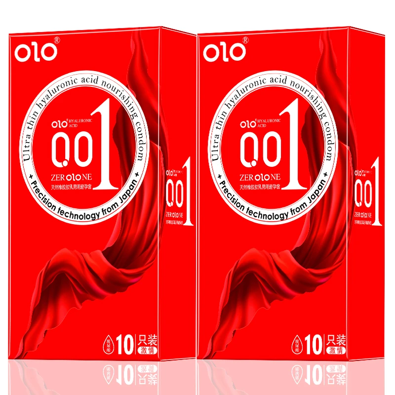 OLO密集狼牙颗粒玻尿酸零感001超薄0.01安全套夫妻计生用品持久延时控时颗粒螺纹狼牙天然橡胶胶乳男用避孕套官方旗舰正品