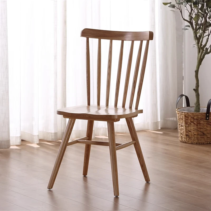 温莎椅原木风高靠背书椅家用北欧实木餐桌椅子组合实木椅子全实木