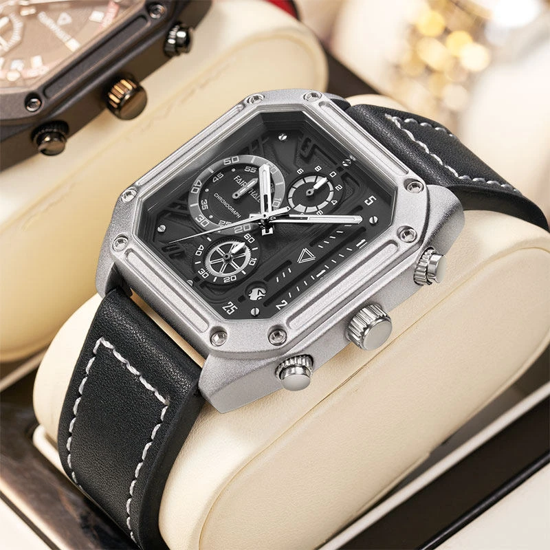 手表男表国潮石英男手表时尚简约潮流防水夜光运动腕表