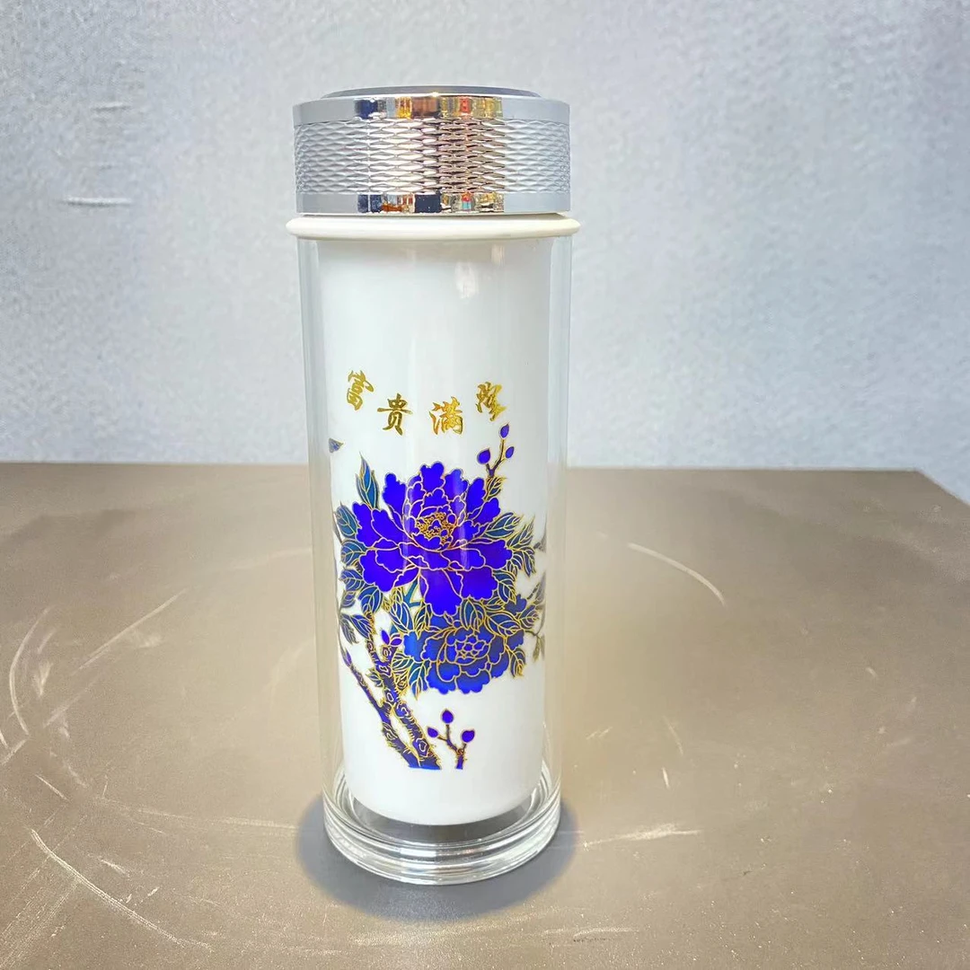 A-0121/中式陶瓷花开富贵保温杯/一件