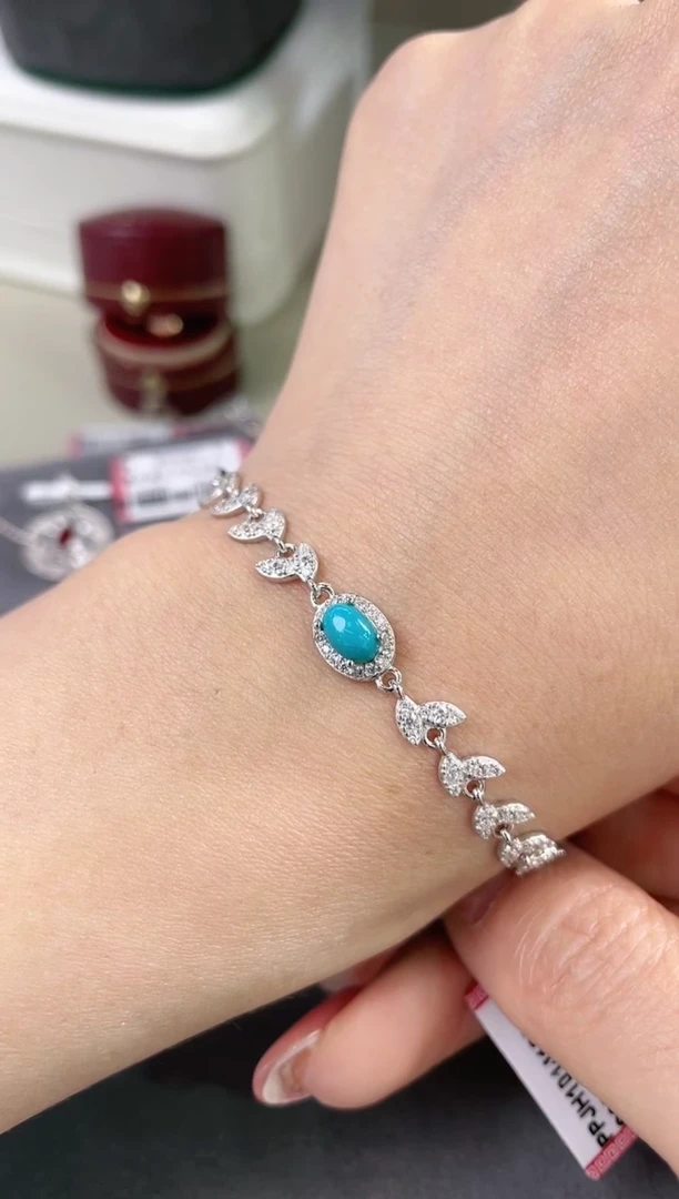 【闪购商品】绿松石手链银S925镶嵌1