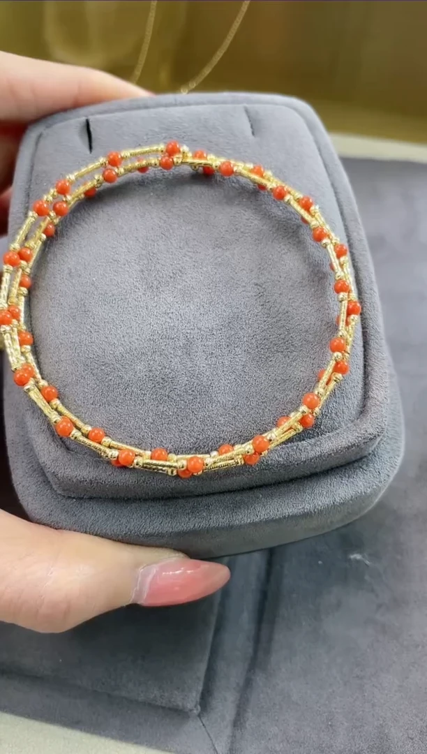 【闪购商品】南红玛瑙手饰18K金镶嵌1