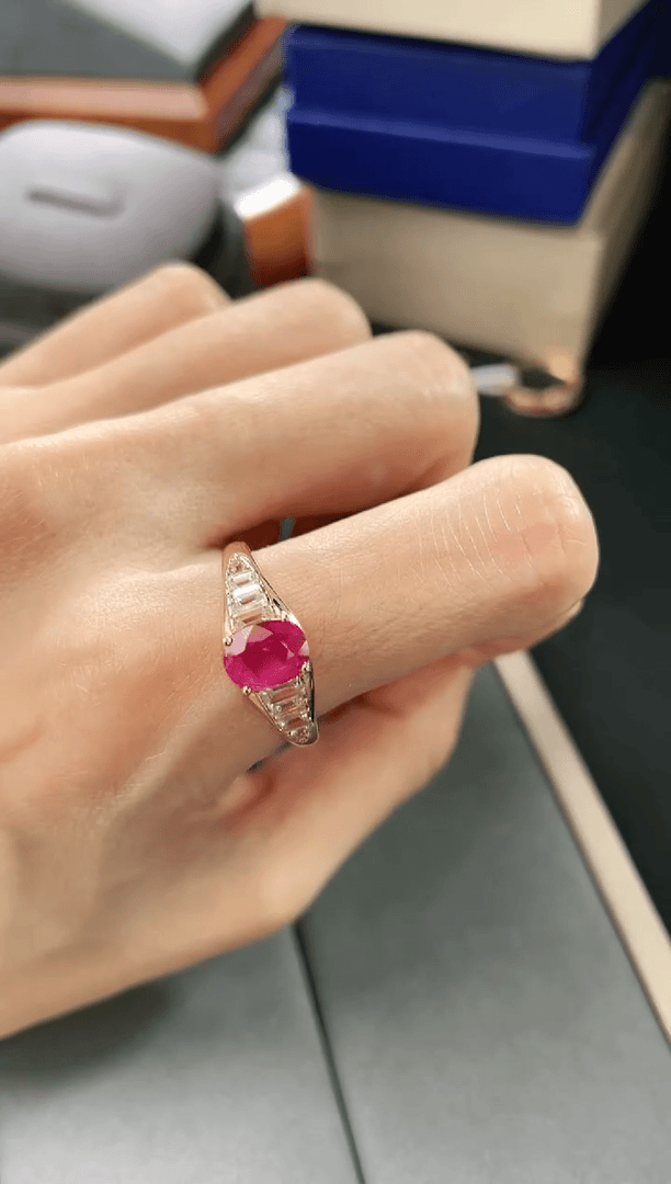 【闪购商品】红宝石戒指18K金镶嵌1