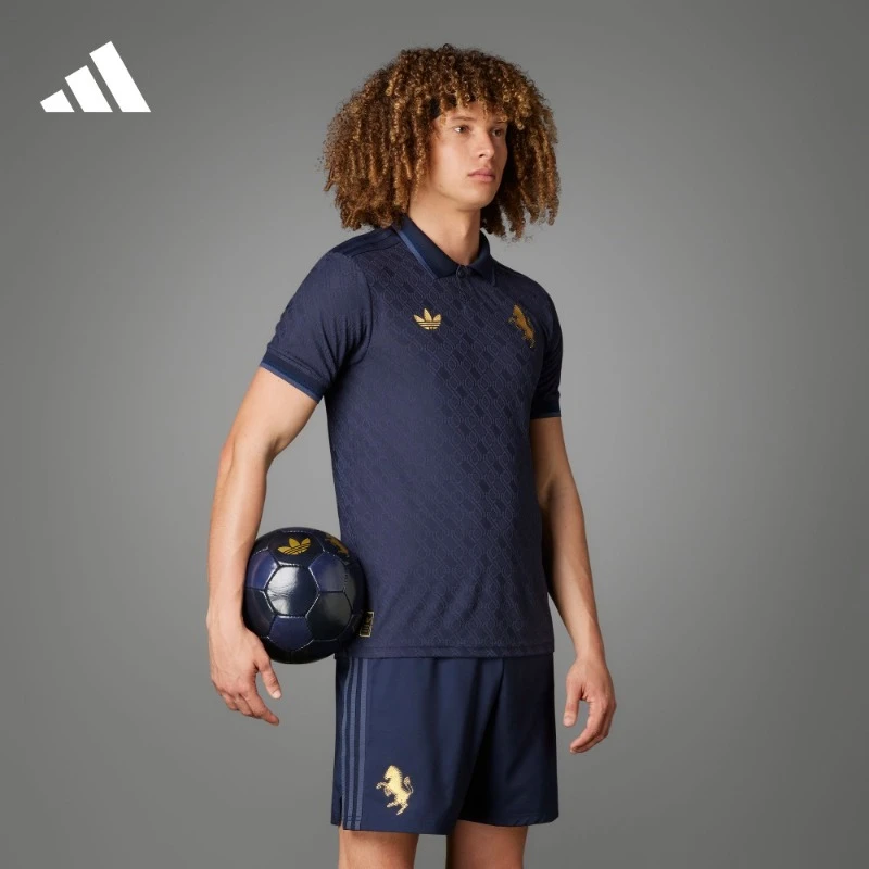 阿迪达斯官方尤文图斯球员版第二客场足球速干短袖球衣男款IY5252