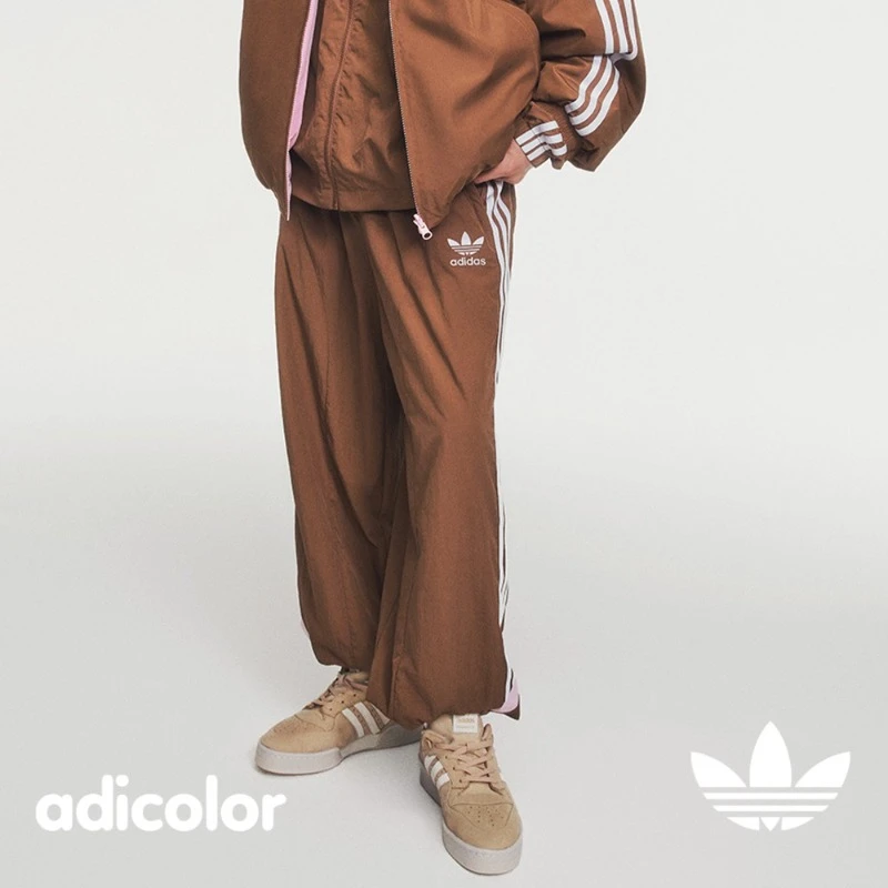 阿迪达斯三叶草 adicolor复古穿搭宽松撞色运动裤男adidas JL8356