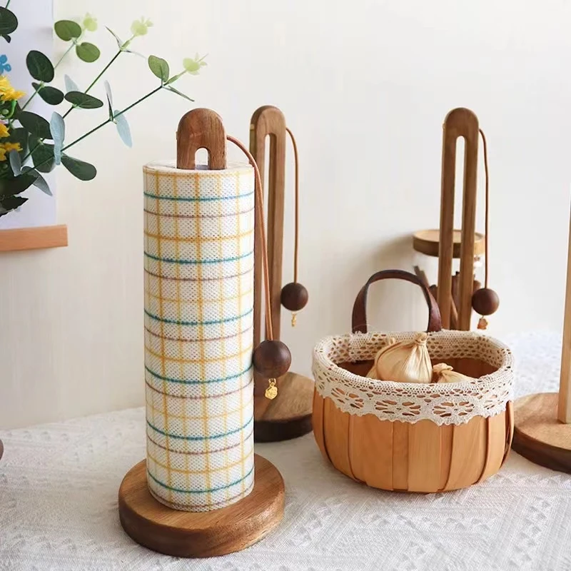 珊谷SG相思木U型懒人纸巾架家用创意北欧日式立式