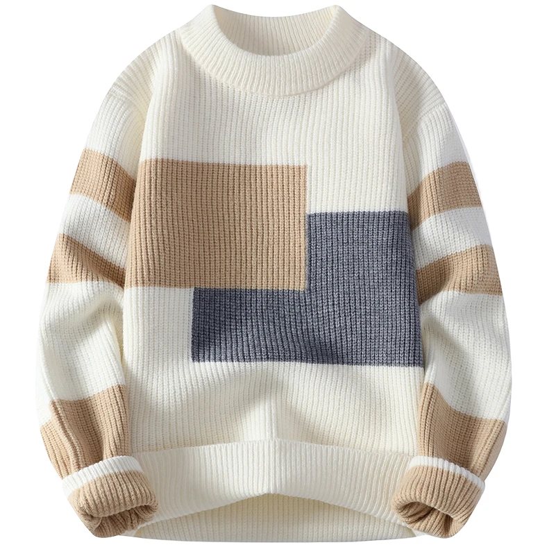 唐獅旗下DESSO秋冬加厚男士毛衣针织衫圆领男生高颜值毛衣