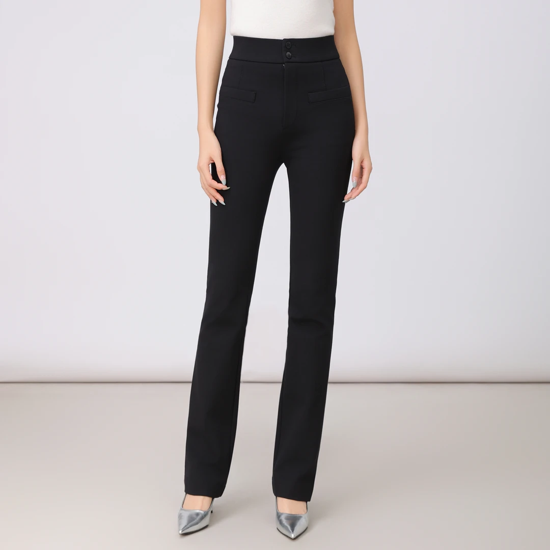 AMASS/阿玛施 秋季新款高腰铅笔裤百搭修身微喇裤 510060