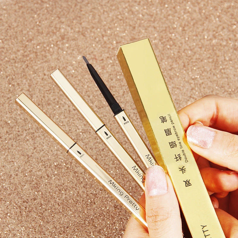 小金筷眉笔三角极细防水防汗不易脱色细头极细根根分女画眉神器