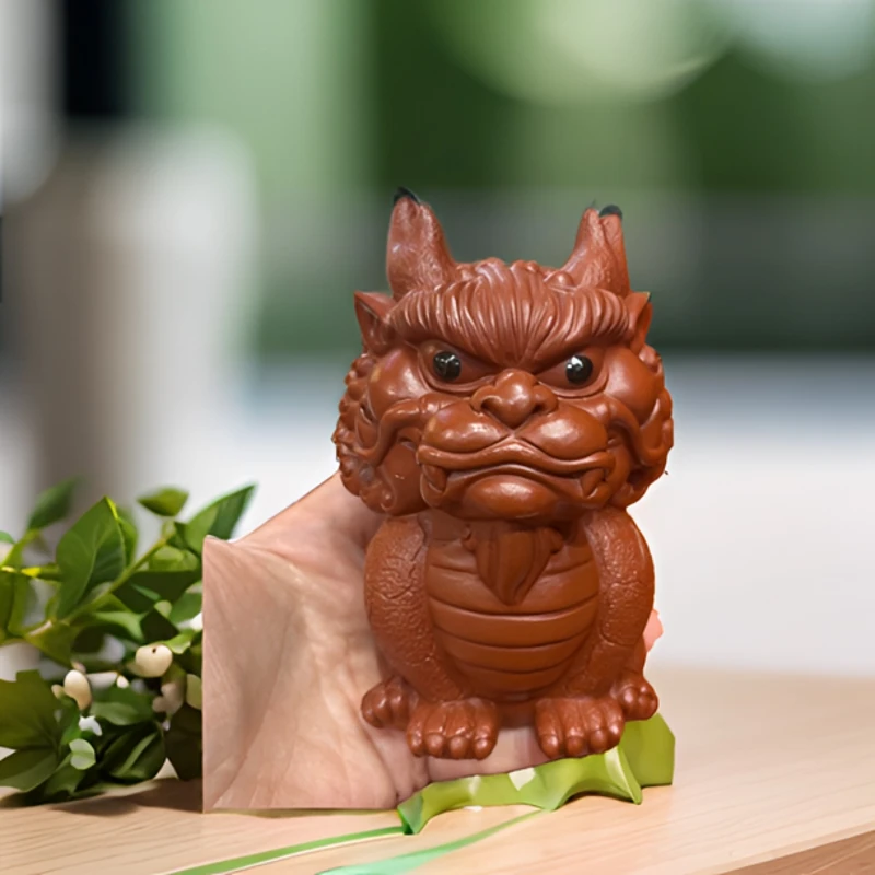 精品紫砂茶宠 招财龙狮