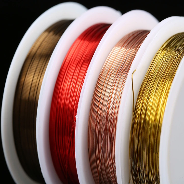 风海名家唢呐金芦苇哨片制作铜丝线0.2-0.4mm齐全diy彩色铜线塑料