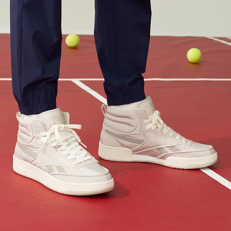 Reebok锐步春季休闲板鞋情侣款CLUB C 85 W+ MID经典潮流板鞋百搭