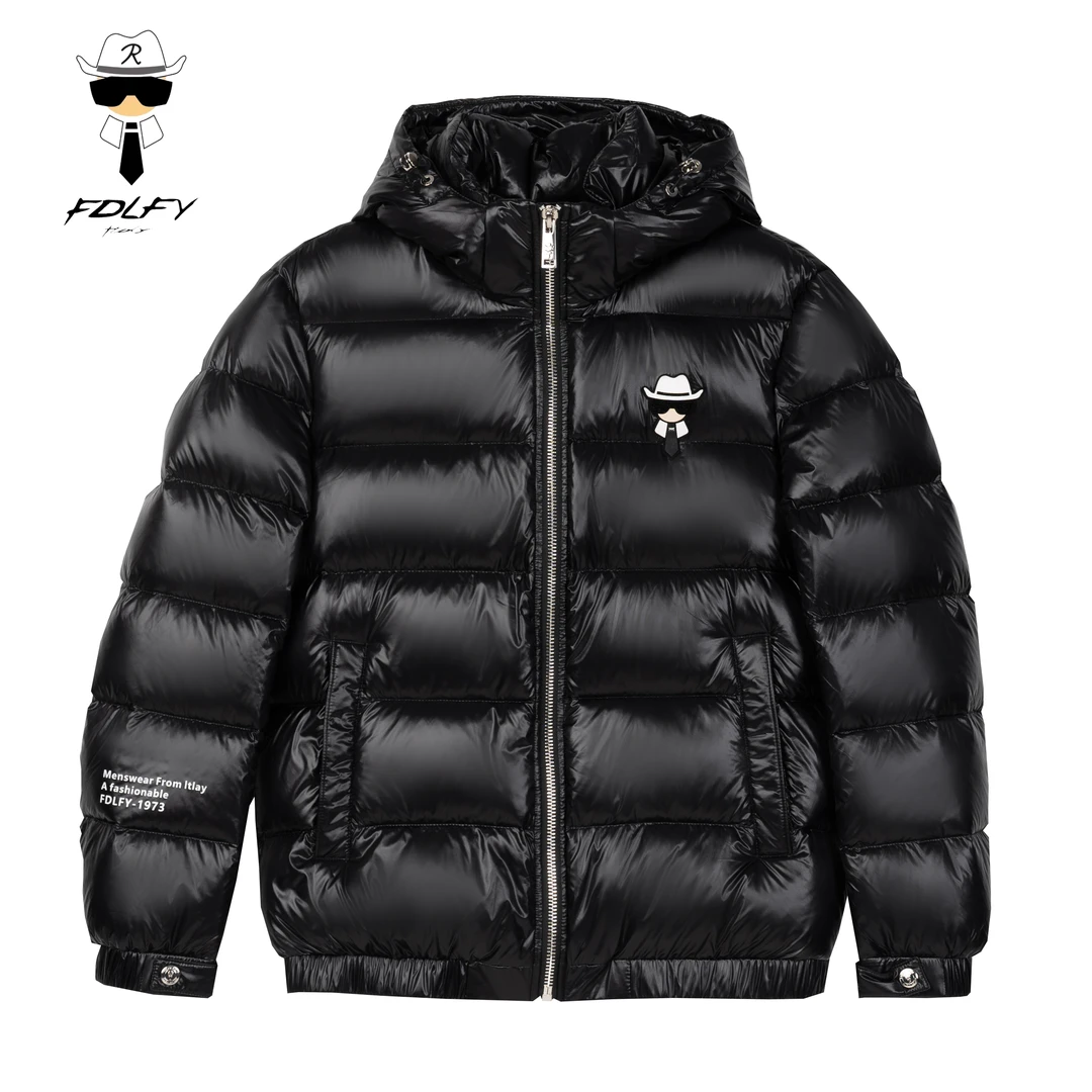 FDLFY老佛爷正品冬季羽绒服休闲防风保暖黑色经典百搭羽绒服潮流