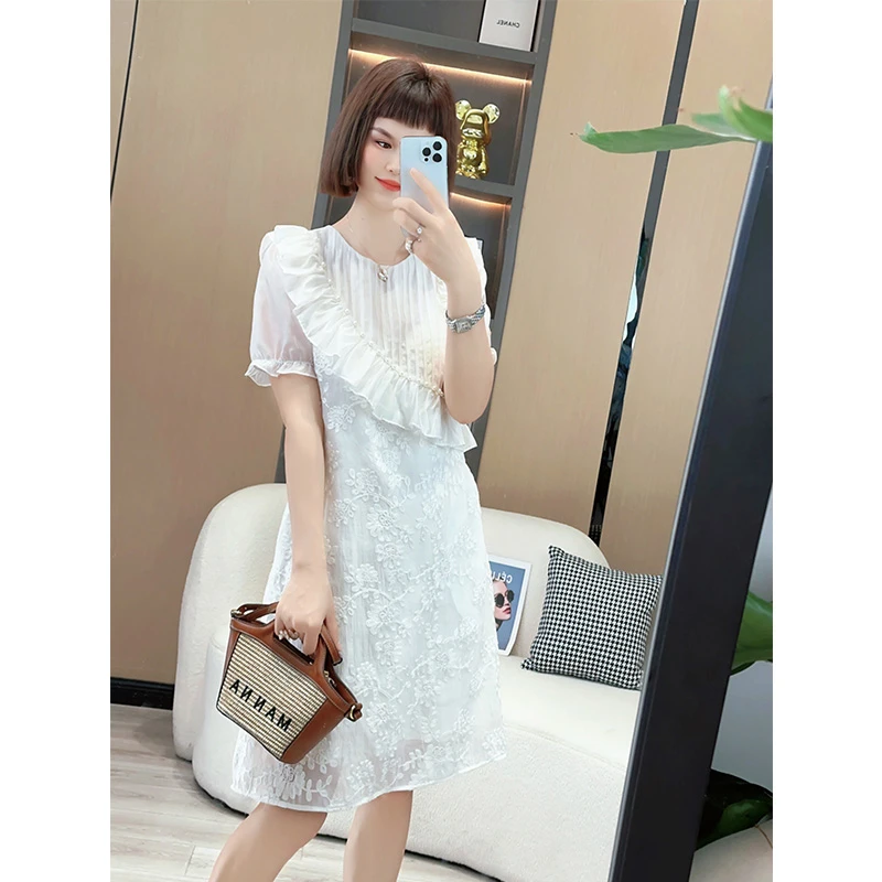 时尚连衣裙显瘦连衣裙气质夏季宽松夏装小个子减龄设计感6230