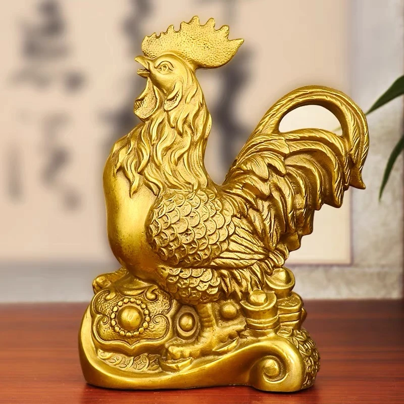 黄铜公鸡摆件工艺品