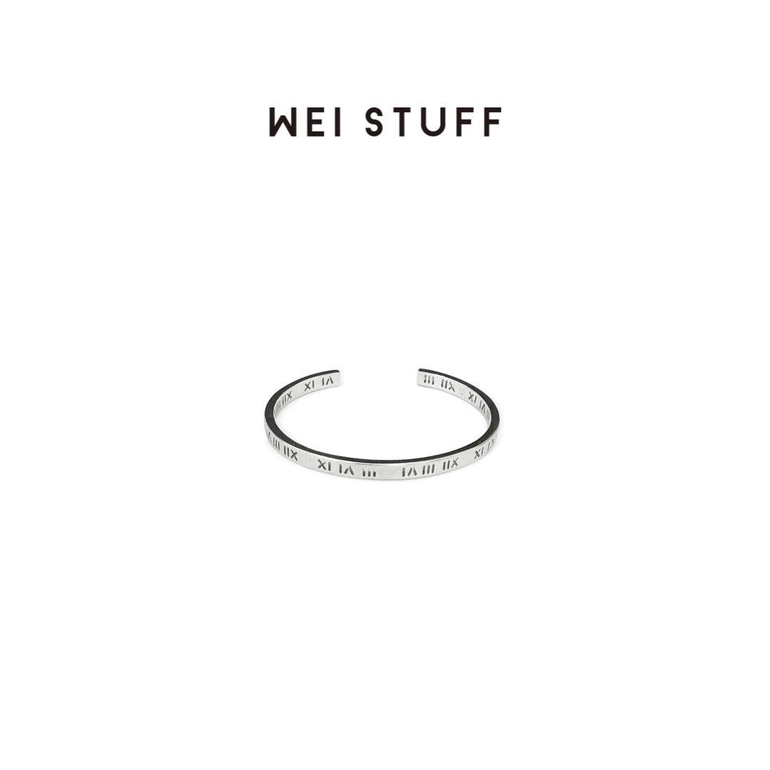 925银手镯 WEI STUFF 时间刻度开口手镯 3676