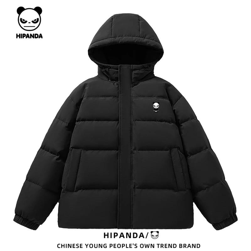 HiPanda你好熊猫连帽保暖羽绒服男款冬季新款多色美式休闲面包服B