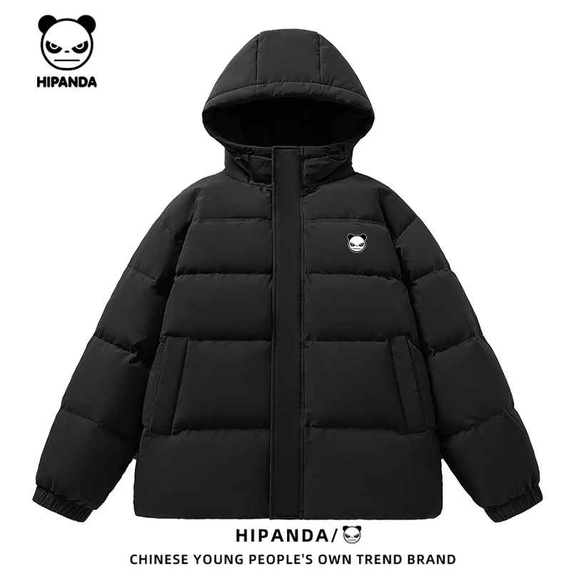 HiPanda2024秋冬新款男士连帽羽绒服ins百搭冬季保暖男款面包服潮