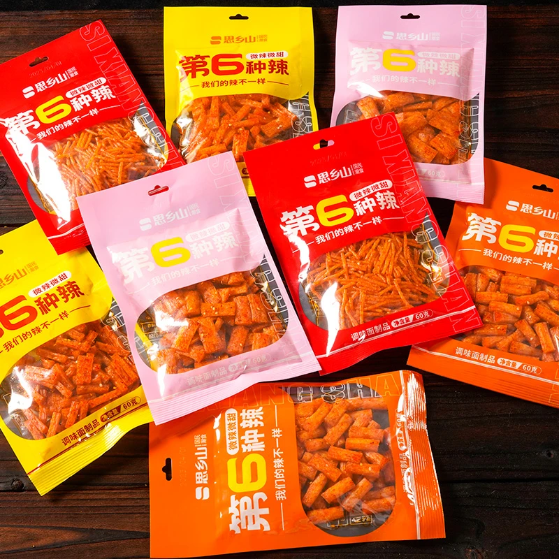 【思乡山】第6种辣60g4个款式辣条组合追剧解馋小零食湖休闲零食