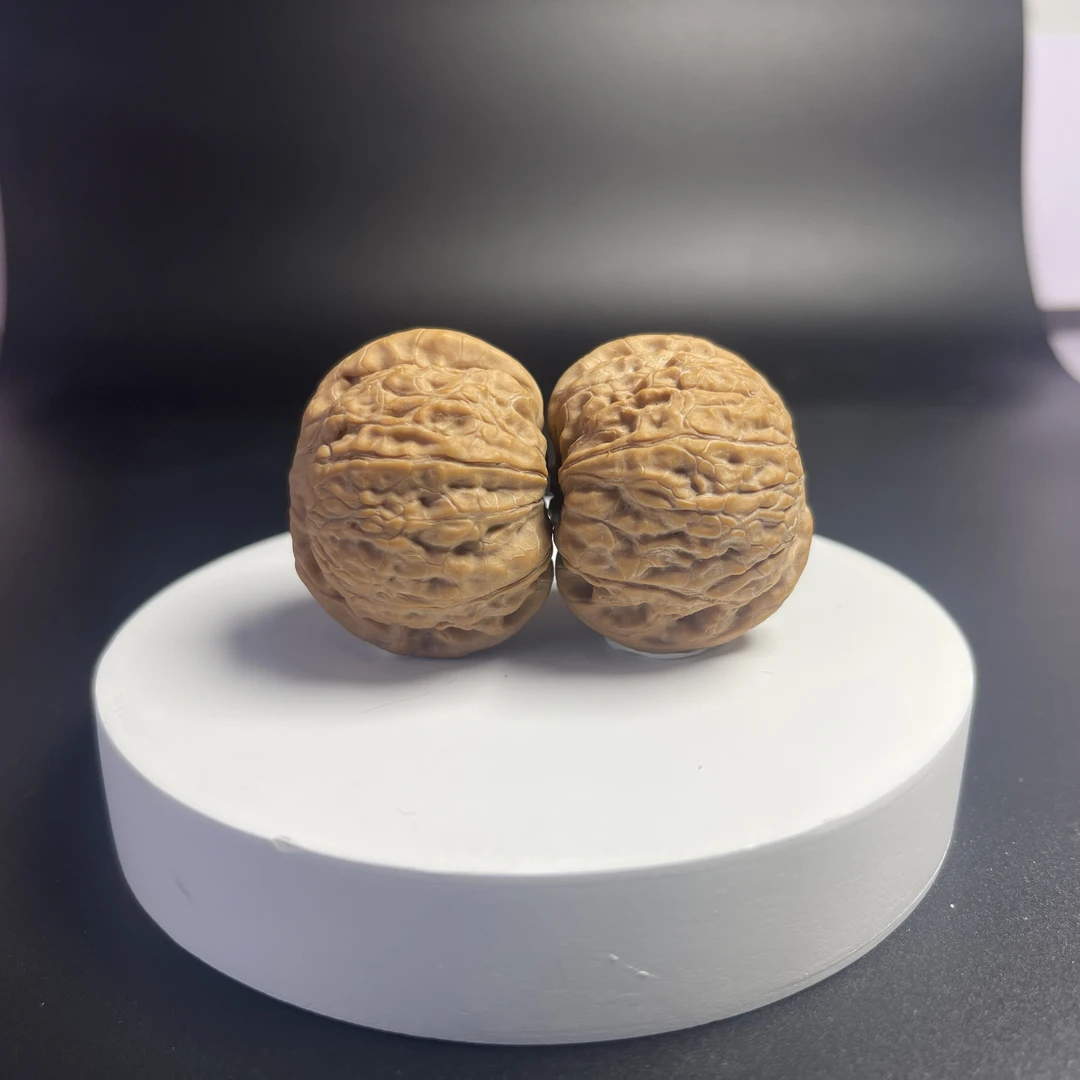 YC1024-3【精配乾隆磨盘】涞水溯源麻核桃专场文玩核桃手把件