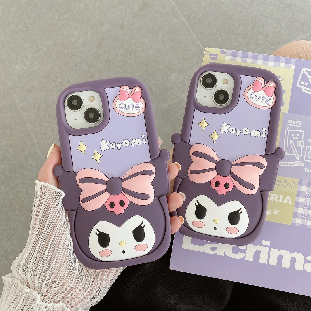 (苹果)卡通库洛米可爱适用iPhone13创意立体硅胶14promax手机壳