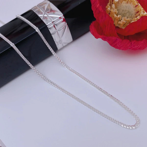 链子足银 足银999.9肖邦链  简约大方 素款百搭 45厘米