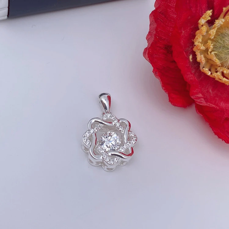 坠链均足银 足银990灵动八满星吊坠 轻奢高贵气质款（不含链子）