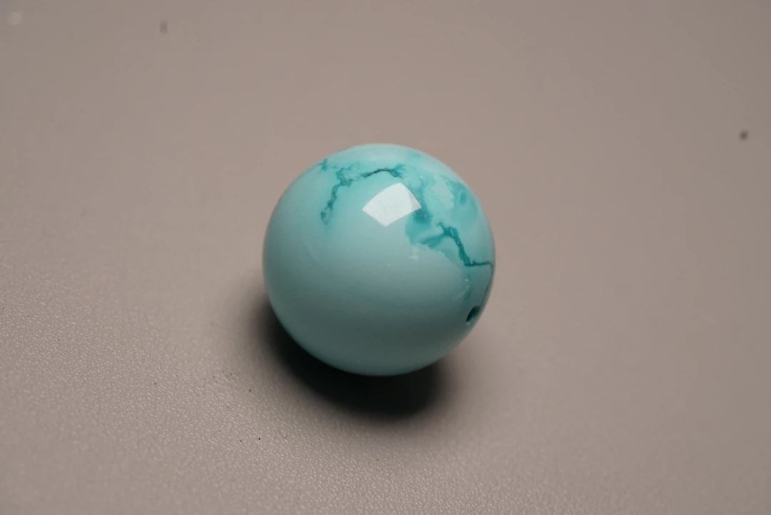 绿松石水草纹大圆珠