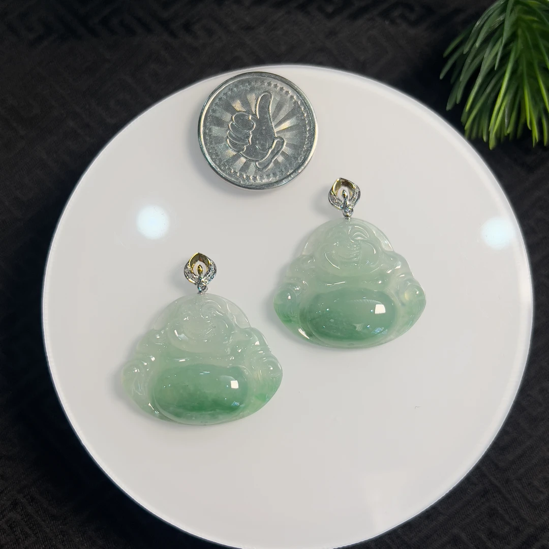 【芬姐珠宝】YM900-1佛公吊坠天然缅甸A货翡翠多样性发一件